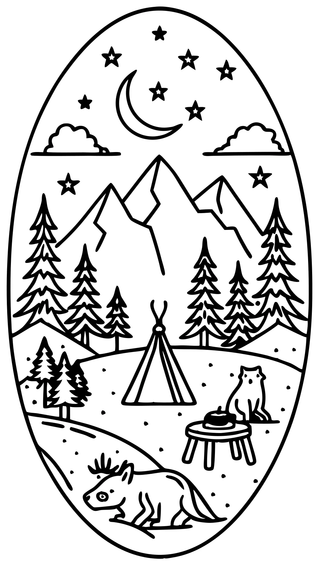 camping coloring pages free